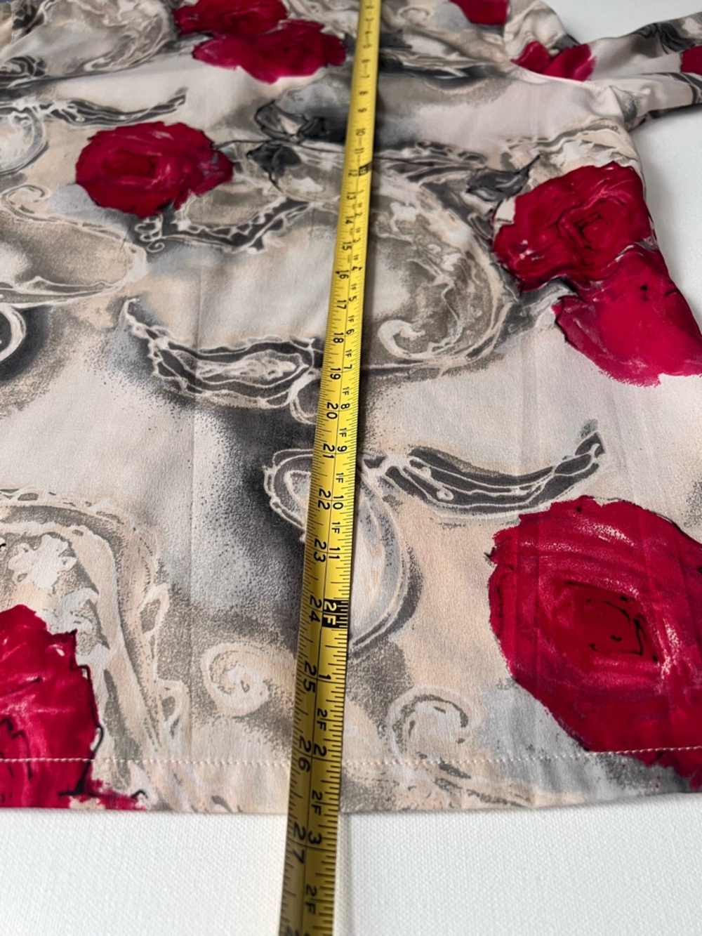 Additions by Chico Red Floral Print Button-Up Blouse - Women (2) Large - Picture 6 of 7